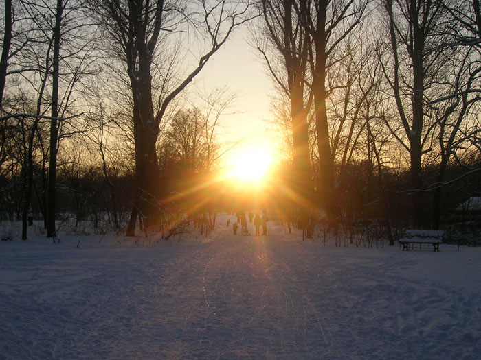 winter sunset